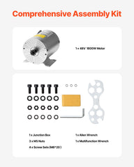 3000W Electric Brushless DC Motor, 72V 4900rpm Go Kart Electric Motor, Electric Dirt Bike Motor Engine for E-Bike Motorcycle Scooter DIY