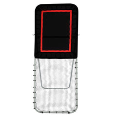 Folding Lacrosse Rebounder for Backyard, 3x8 Ft Volleyball Bounce Back Net, Pitchback Throwback Baseball Softball Return Training Screen, Adjustable Angle Shooting Practice Training Wall, Black