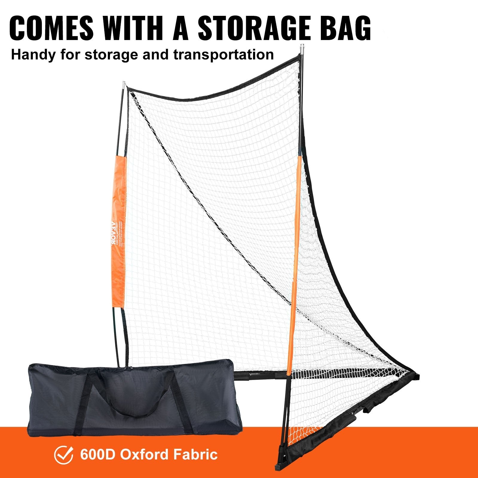 Vevor golf practice net with storage bag on a white background