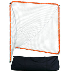 Lacrosse Goal, 6' x 6' Lacrosse Net, Steel Frame Backyard Lacrosse Training Equipment, Portable Lacrosse Goal with Carry Bag, Quick & Easy Setup, Perfect for Youth Adult Training, Orange