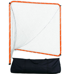 Lacrosse Goal, 6' x 6' Lacrosse Net, Steel Frame Backyard Lacrosse Training Equipment, Portable Lacrosse Goal with Carry Bag, Quick & Easy Setup, Perfect for Youth Adult Training, Orange