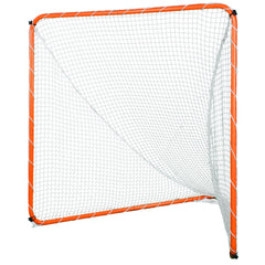Lacrosse Goal, 6' x 6' Lacrosse Net, Steel Frame Backyard Lacrosse Training Equipment, Portable Lacrosse Goal with Carry Bag, Quick & Easy Setup, Perfect for Youth Adult Training, Orange