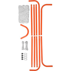 Lacrosse Goal, 6' x 6' Lacrosse Net, Steel Frame Backyard Lacrosse Training Equipment, Portable Lacrosse Goal with Carry Bag, Quick & Easy Setup, Perfect for Youth Adult Training, Orange