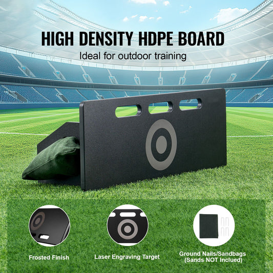 Soccer Rebounder Board, 32"X12" Portable Soccer Wall with 2 Angles Rebound, Foldable HDPE Kickback Rebound Board, Soccer Training Equipment for Kids and Adults, Passing & Shooting Practice