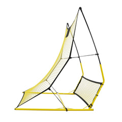 Soccer Trainer, 2-IN-1 Portable Soccer Rebounder Net, Iron Soccer Practice Equipment, Sports Football Rebounder Wall with Portable Bag, Perfect for Team Solo Training, Passing, Volley