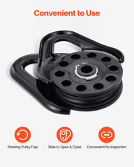 14.5 Ton Recovery Snatch Block Pulley Snatch 32,000 lbs Capacity ATV UTV