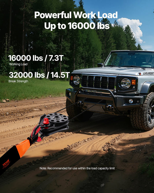 14.5 Ton Recovery Snatch Block Pulley Snatch 32,000 lbs Capacity ATV UTV