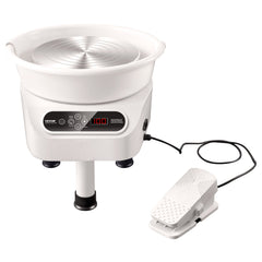 VEVOR Pottery Wheel, 10 inch Pottery Forming Machine, 350W Electric Wheel for Pottery with Foot Pedal and LCD Touch Screen, Direct Drive Ceramic Wheel with 3 Support Legs for DIY Art Craft, White
