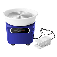 Pottery Wheel, 11 inch Pottery Forming Machine, 450W Electric Wheel for Pottery with Foot Pedal and LCD Touch Screen, Direct Drive Ceramic Wheel with Shaping Tools for DIY Art Craft, Blue