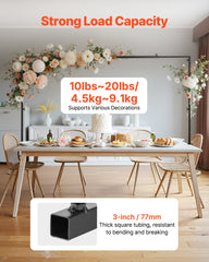 VEVOR Over The Table Rod Stand with Clamps, 13"-42" Tall & 28"-98" Length Adjustable, 2 Packs Table Arch Stand, Tabletop Balloon Arch Frame for Wedding Birthday Party Christmas Decorations, Black