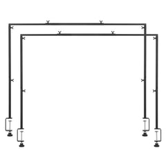 VEVOR Over The Table Rod Stand with Clamps, 13"-42" Tall & 28"-98" Length Adjustable, 2 Packs Table Arch Stand, Tabletop Balloon Arch Frame for Wedding Birthday Party Christmas Decorations, Black