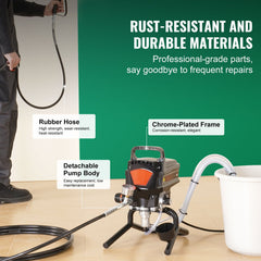 Stand Airless Paint Sprayer, 950W 3000PSI High Efficiency Electric Airless Sprayer, Fine And Even Painting Effect, Handheld Paint Sprayers for Home Interior and Exterior Furniture and Fences