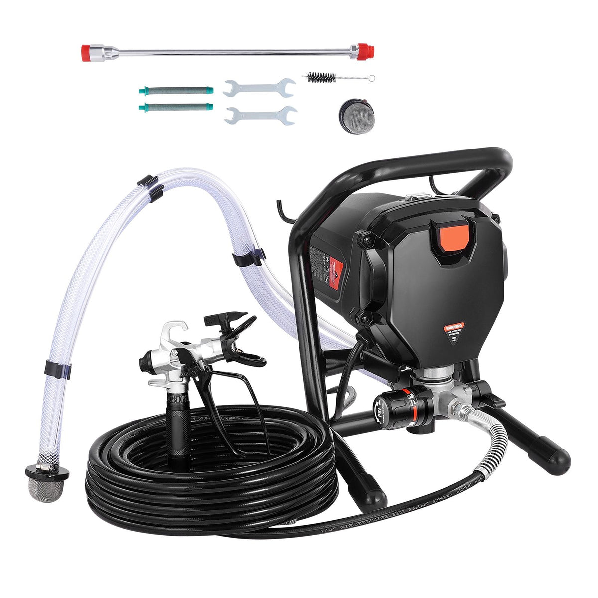 Stand Airless Paint Sprayer, 750W 3000PSI High Efficiency Electric Airless Sprayer, Fine And Even Painting Effect, Handheld Paint Sprayers for Home Interior and Exterior Furniture and Fences