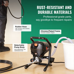 Stand Airless Paint Sprayer, 750W 3000PSI High Efficiency Electric Airless Sprayer, Fine And Even Painting Effect, Handheld Paint Sprayers for Home Interior and Exterior Furniture and Fences