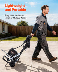 Stand Airless Paint Sprayer, 650W, 3000PSI High Pressure Airless Sprayer with Cart, Cleaning Brush, Hose, Extension Rod, Nozzles, Electric Spray Paint Machine for House Exterior and Interior