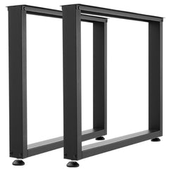 Table Legs, 750 x 900 mm (H x W) Square Steel Furniture Legs, Modular Design, Easy Assembly, 1000 kg Max Load Heavy Duty, for Home Office Desk, Workbenches, Dinner Bar Tables, Set of 2, Black