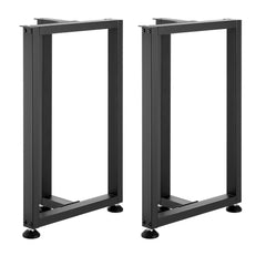 Table Legs, 740 x 450 mm (H x W) Square T Shape Steel Furniture Legs, Modular Design, Easy Assembly, 1000 kg Max Load Heavy Duty, for Home Office Desk, Dinner Table, Workbench, Set of 2, Black