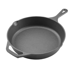 Cast Iron Skillet, 4 Pcs Frying Pan Set (155, 205, 260, 305 mm), Skillets with Heat-Resistant Silicone Handle, Pre-Seasoned Chef's Pan, Kitchen Cookware, Oven, Gas, Electrical, Induction, Black