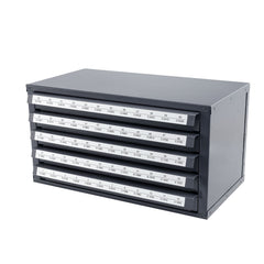 Drill Bit Dispenser Cabinet, Five-Drawer Drill Bit Organizer Cabinet for #1 to #60 Steel Drill Dispenser Organizer Cabinet with Labels, Stackable Drill Dispenser for Drill Bit Storage