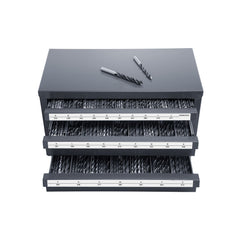 Drill Bit Dispenser Cabinet, Three-Drawer Drill Bit Organizer Cabinet for A to Z, Steel Drill Dispenser Organizer Cabinet with Labels, Stackable Drill Dispenser for Drill Bit Storage