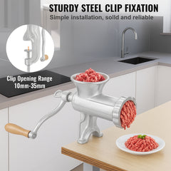 Manual Meat Grinder Heavy Duty Cast Iron Meat Grinder & Steel Table Clamp