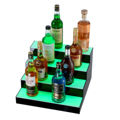 LED Lighted Liquor Bottle Display Bar Shelf RF & App Control 406 mm 4-Step