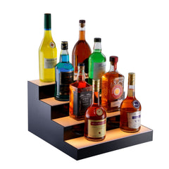 LED Lighted Liquor Bottle Display Bar Shelf RF & App Control 406 mm 4-Step