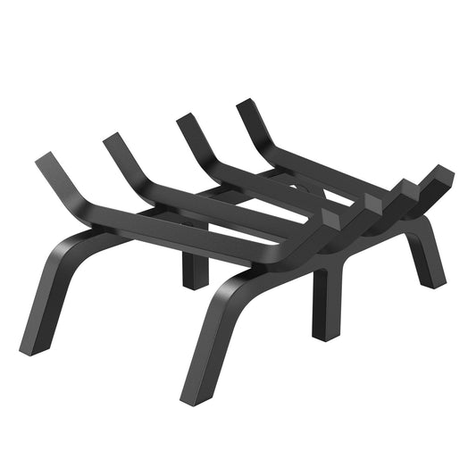 Fireplace Log Grate, 18 inch Heavy Duty Fireplace Grate with 6 Support Legs, Solid Powder-coated Steel Bars, Log Firewood Burning Rack Holder for Indoor and Outdoor Fireplace