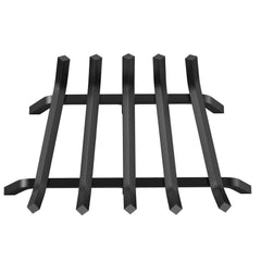 Fireplace Log Grate, 609.6mm Heavy Duty Fireplace Grate with 6 Support Legs, 19.05mm Solid Powder-coated Steel Bars, Log Firewood Burning Rack Holder for Indoor and Outdoor Fireplace