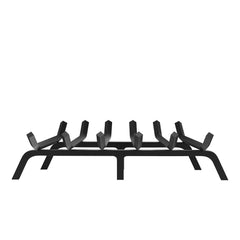 Fireplace Log Grate, 685.8mm Heavy Duty Fireplace Grate with 6 Support Legs, 19.05mm Solid Powder-coated Steel Bars, Log Firewood Burning Rack Holder for Indoor and Outdoor Fireplace