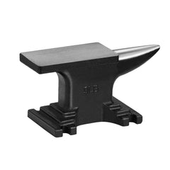 Single Horn Anvil, 8.8Lbs Cast Steel Anvil, High Hardness Rugged Round Horn Anvil Blacksmith, Compact Design and Stable Base, Forge Tools and Equipment, Metalsmith Tool for Bending and Shaping