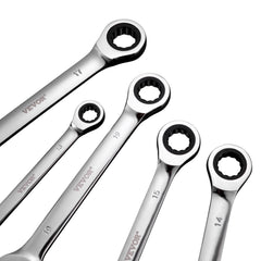 Combination Wrench Set 8-Piece Metric 8 mm to 19 mm with Organizer Rack