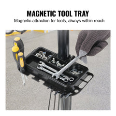 Bike Repair Stand, 80 lbs Heavy-duty Steel Bicycle Repair Stand, Adjustable Height Bike Maintenance Workstand with Magnetic Tool Tray Telescopic Arm, Foldable Bike Work Stand for Home, Shops