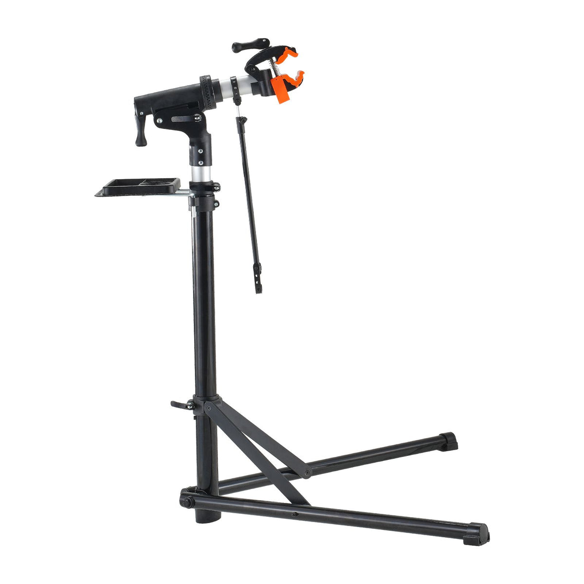 Bike Repair Stand, 66 lbs Heavy-duty Aluminum Bicycle Repair Stand, Adjustable Height Bike Maintenance Workstand with Magnetic Tool Tray Telescopic Arm, Foldable Bike Work Stand for Home, Shops