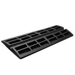 Curb Ramp, 6.5 cm Rise Rubber Driveway Ramps, Heavy Duty 15 tons Weight Capacity Threshold Ramp, Curbside Bridge Ramps for Loading Dock Garage Sidewalk, Expandable Full Ramp Set