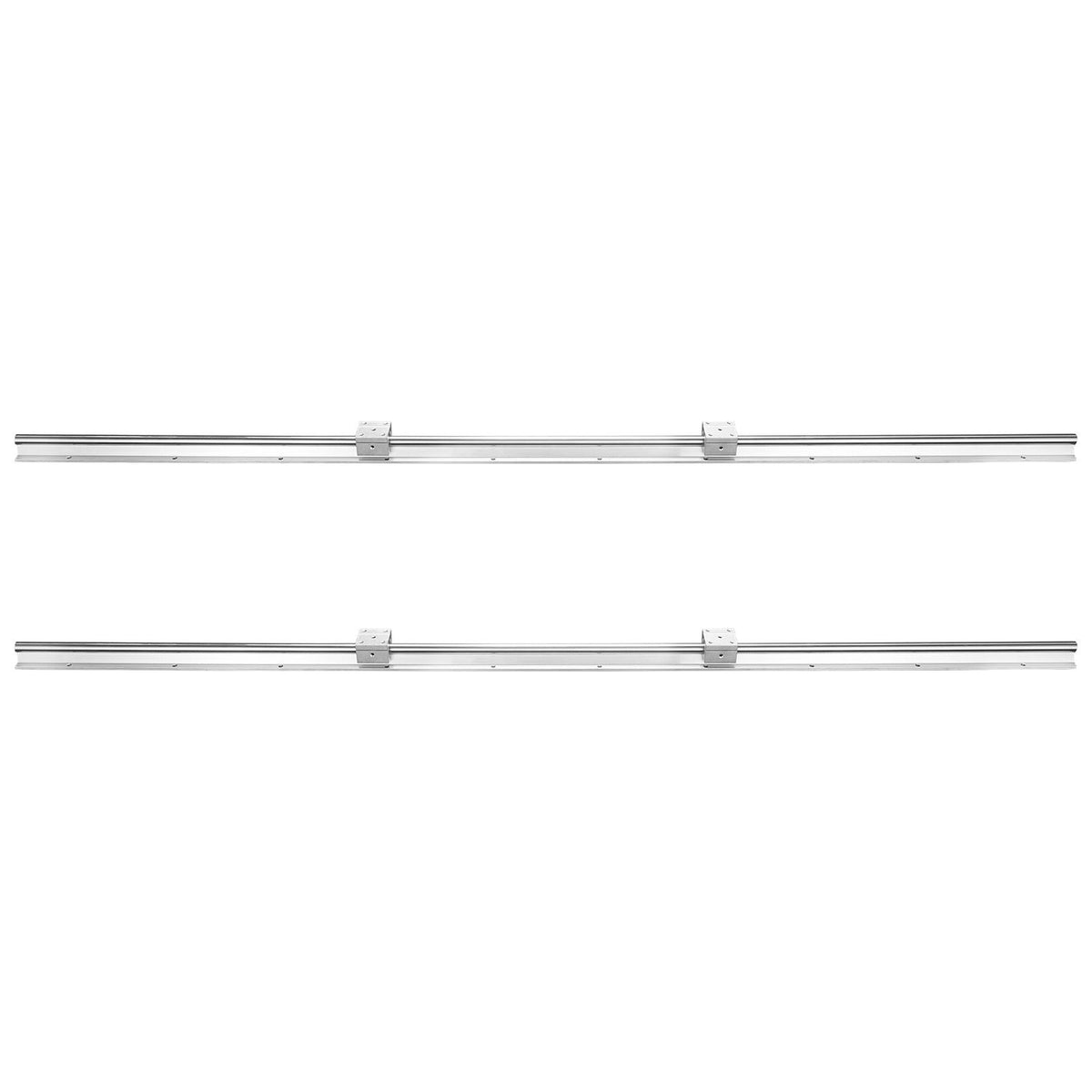 Linear Guide Rail Set, SBR20 1500mm, 2 PCS 59 in/1500 mm SBR20 Guide Rails and 4 PCS SBR20UU Slide Blocks, Linear Rails and Bearings Kit for Automated Machines DIY Project CNC Router Machines