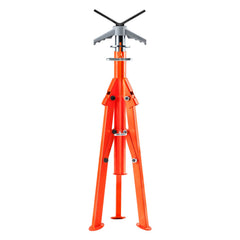 Pipe Stand, 2500LBS Heavy Duty Pipe Stands, 27.2"-52" Height Adjustable V Head Pipe Stand, 45# Steel Folding Stand for 1/2-12 inches Pipes