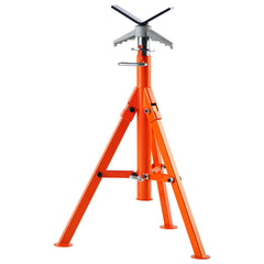 Pipe Stand, 2500LBS Heavy Duty Pipe Stands, 27.2"-52" Height Adjustable V Head Pipe Stand, 45# Steel Folding Stand for 1/2-12 inches Pipes
