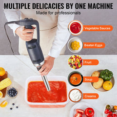Commercial Immersion Blender 350W Heavy Duty Hand Mixer for Soup Sauces