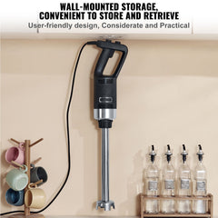 Commercial Immersion Blender Heavy Duty Hand Mixer 750W Variable Speed