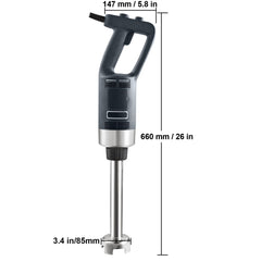 Commercial Immersion Blender, 750W 12" Heavy Duty Hand Mixer, Variable Speed Kitchen Stick Mixer with 304 Stainless Steel Blade, Multi-Purpose Portable Mixer for Soup, Smoothie, Puree, Baby Food