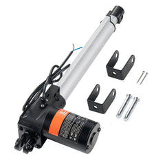 Linear Actuator 12V, 10 Inch Heavy Duty 1320lbs/6000N Linear Actuator, 0.19"/s Linear Motion Actuator with Mounting Bracket & IP44 Protection for Electric Door Industrial Machinery Vessels Cargo