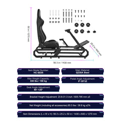 Heavy Duty Racing Wheel Stand for Logitech G923/G920/G29 Max330LBS Compact