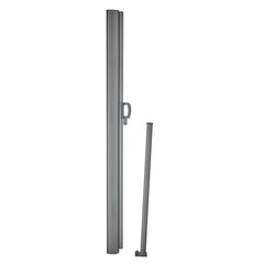 Retractable Side Awning,160X300cm Aluminum Outdoor Privacy Screen, 280g Polyester Water-proof Retractable Patio Screen, UV 30+ Room Divider Wind Screen for Patio, Backyard, Balcony, Beige