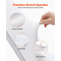 Stretch Spandex Folding Chair Covers, Universal Fitted Chair Cover, Removable Washable Protective Slipcovers, for Wedding, Holiday, Banquet, Party, Celebration, Dining (12PCS White)