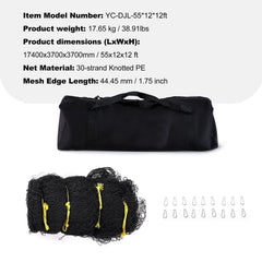 Baseball Batting Netting, Professional Softball Baseball Batting Hitting Training Net, Practice Portable Pitching Cage Net with Door & Carry Bag, Heavy Duty Enclosed PE Netting,1676CM (NET ONLY)