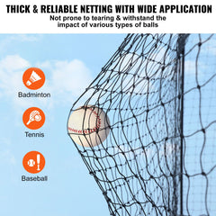 Baseball Batting Netting, Professional Softball Baseball Batting Hitting Training Net, Practice Portable Pitching Cage Net with Door & Carry Bag, Heavy Duty Enclosed PE Netting,2133CM (NET ONLY)