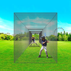 Baseball Batting Netting, Professional Softball Baseball Batting Hitting Training Net, Practice Portable Pitching Cage Net with Door & Carry Bag, Heavy Duty Enclosed PE Netting,2133CM (NET ONLY)