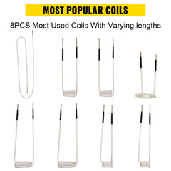 Induction Heater Coil Kit Induction Coils 8PCS For Removing Rusty Bolts