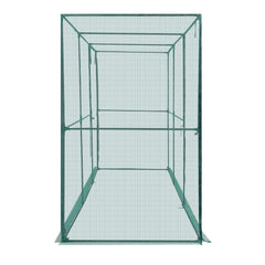 Crop Cage, 3.56 x 1.2 x 1.94 m Plant Protection Tent with Zippered Door, Wind-Resistant Tall Crop Cage, Easy to Install, Outdoor Raised Bed Cover, Tomato Plant Netting for Garden Patio Lawn